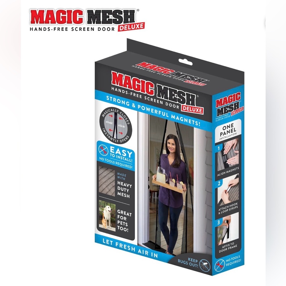 Magic Mesh Deluxe Hands-Free Screen Door